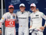 Robserg tra Hamilton e Schumacher (Getty Images)